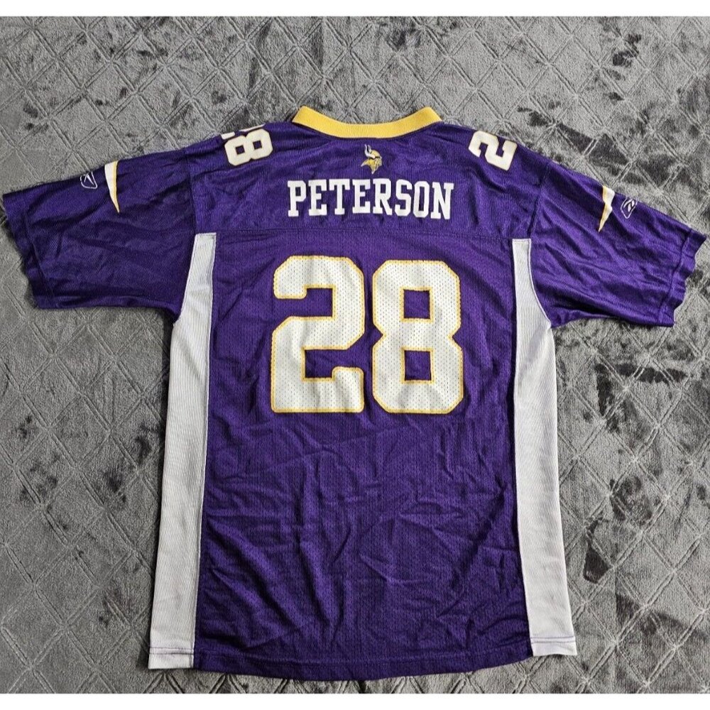 Minnesota Vikings Adrian Petterson Jersey #28 NFL Football Reebok Youth XL 18-20